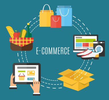Dünya çapında nakliye ve teslimat, online alışveriş.