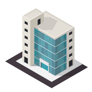 vektör izometrik yapı simgesi.