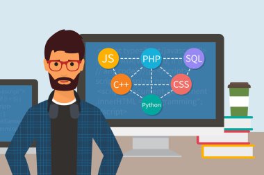 Programlama ve kodlama. Düz vektör