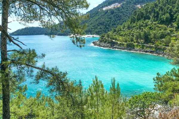 Saliara aka Marble Beach zálivu ostrova Thassos, Řecko — Stock fotografie