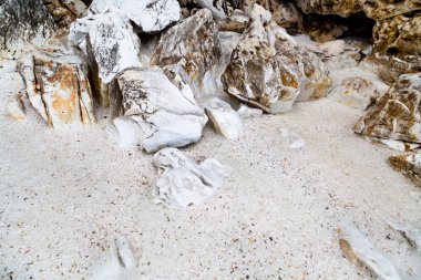 Yaz tatil arka plan doku taş ve kum