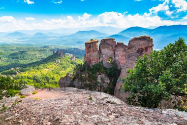 Cliff rocks near ancient Kaleto fortress, Belogradchik, Bulgaria clipart