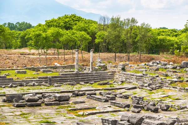 La antigua ciudad permanece en Filipos, Grecia — Foto de Stock