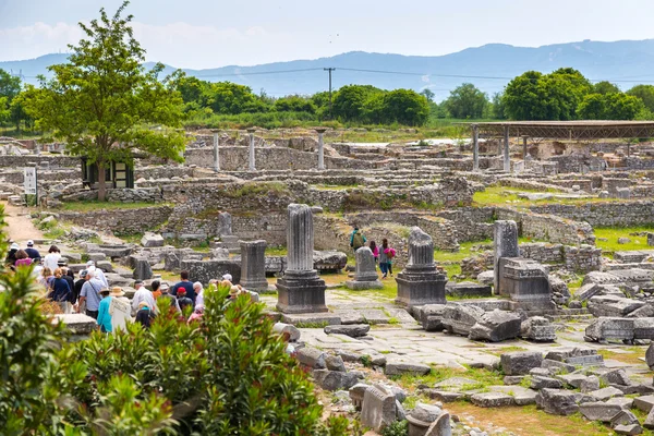 La antigua ciudad permanece en Filipos, Grecia — Foto de Stock