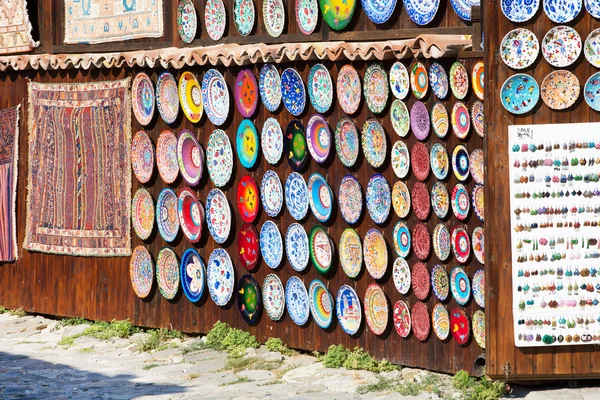 Souvenir shops at the old town Nessebar — Stock Photo, Image