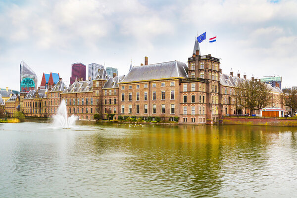 Parliament and court building complex Binnenhof in Hague, Holland