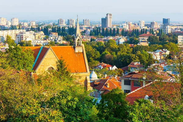 Panorama över staden Plovdiv, Bulgarien — Stockfoto