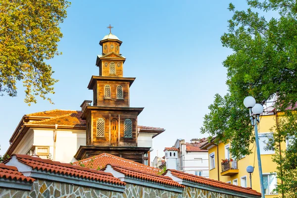 Torre della chiesa in legno nella città di Plovdiv, Bulgaria — Foto Stock