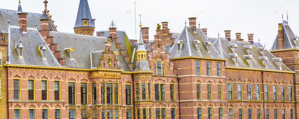Parliament and court building complex Binnenhof in Hague, Holland