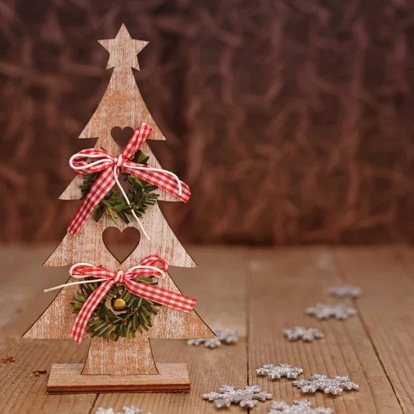 Fondo con decoraciones de árboles de Navidad —  Fotos de Stock