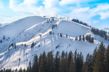 Saalbach Hinterglemm, Avusturya kayak pisti manzarası