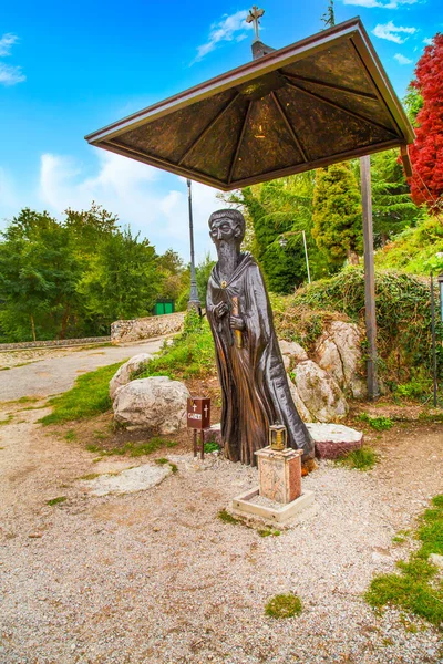 St Naum statue in Monastery, Ohrid, Macedonia — Stock Photo, Image