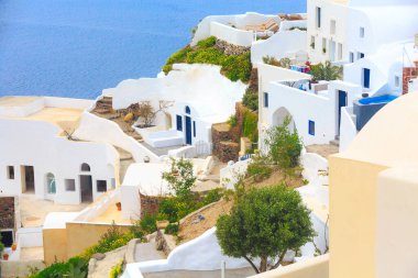 Yunanistan 'ın Santorini Adası' ndaki Oia Köyü