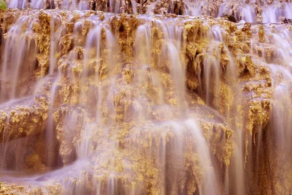 Krushuna Waterfalls Water Terraces Pools Biggest Travertine Cascade Bulgaria — Stock Photo, Image