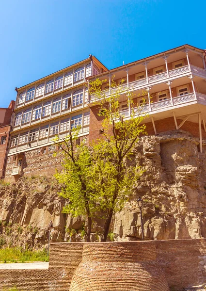Traditionelle Architektur von Tiflis, Georgien — Stockfoto