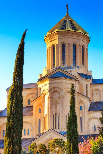 Tbilisi Georgia Catedral Santísima Trinidad Iglesia Tsminda Sameba —  Fotos de Stock