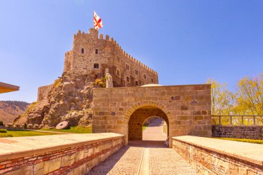 Akhaltsikhe, Gürcistan 'daki Rabati Kalesi Camii kavis manzarası