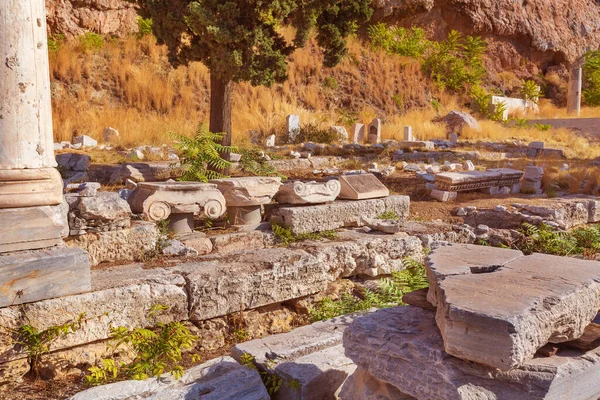 Famoso Punto Riferimento Acropoli Atene Grecia Vecchie Rovine Pietra — Foto Stock