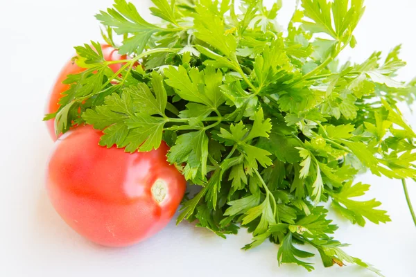 Tomate e salsa — Fotografia de Stock