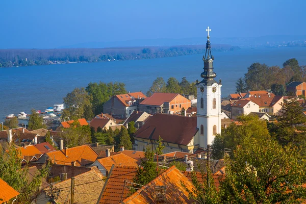 Panoramiczny widok Zemun, Belgrad — Zdjęcie stockowe