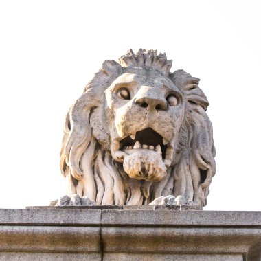 Budapeşte, aslan heykeli zinciri köprüsünde
