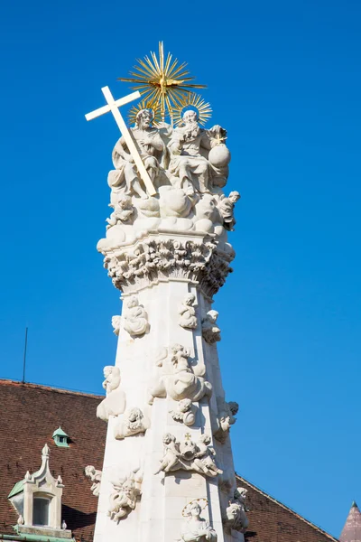 Kutsal teslis sütunu Budapeşte'Matthias Church yakınındaki — Stok fotoğraf