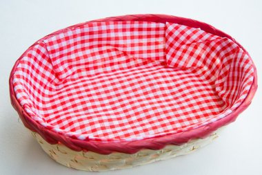 Wicker basket for bread clipart