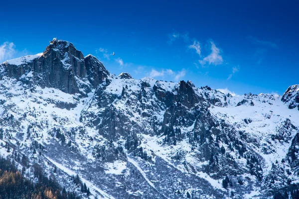 Visa att området Brevent berg i Chamonix — Stockfoto
