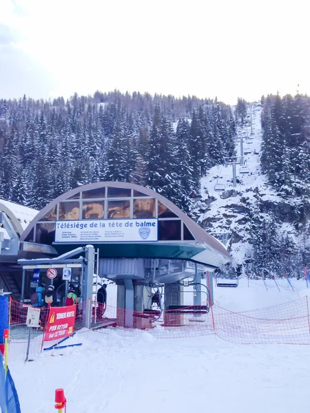 Station de ski Telesiege de la tete De Balme, Chamonix, France — Photo