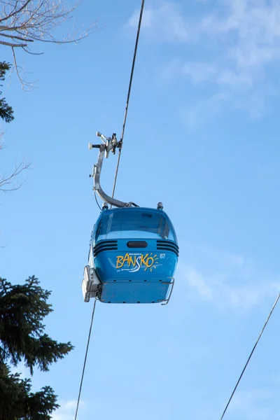 Cabine de teleférico Bansko, Bulgária — Fotografia de Stock