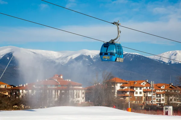 Cabine de teleférico Bansko, Bulgária — Fotografia de Stock