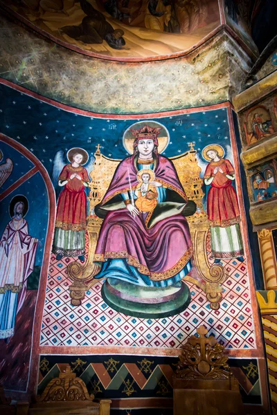 Dettagli interni della vecchia chiesa del Monastero di Sinaia, Romania — Foto Stock