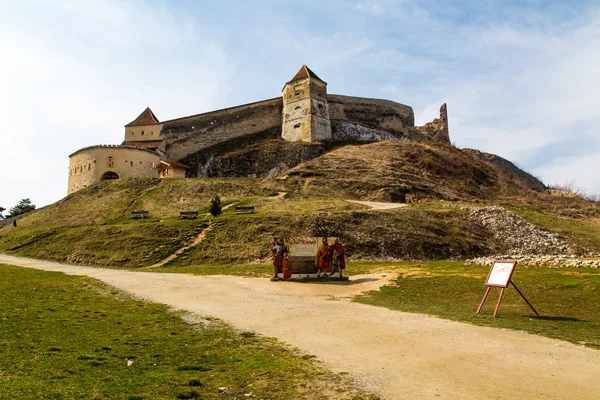 Medeltida fästning i Rasnov, Rumänien — Stockfoto