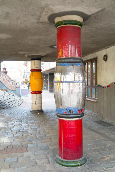 Los detalles de la casa Hundertwasser en Viena, Austria — Foto de Stock