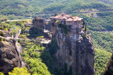 Varlaam kutsal Manastırı Uçurumdaki Meteora kayalar, Yunanistan