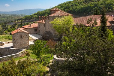 Meteora cliff, Yunanistan üzerinde manastır parçası