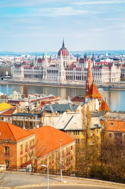 Macaristan Parlamento Binası Buda Hill görünümünü