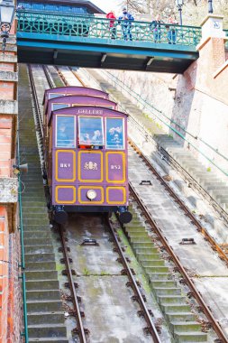 Cabin of Gellert cable car, Budapest