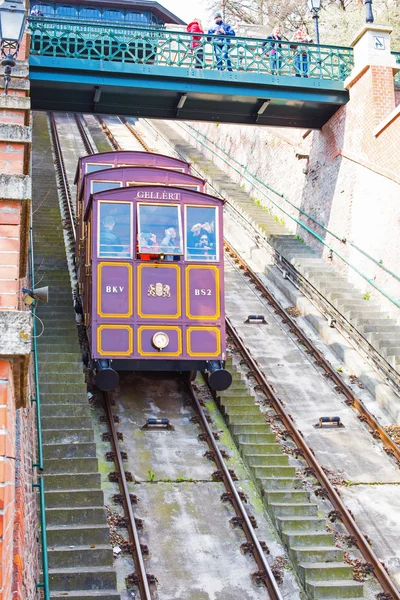 Cabin of Gellert cable car, Budapest — Stockfoto