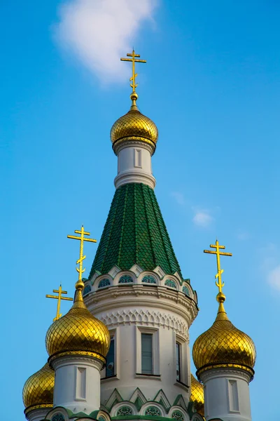 Cupola av ryska kyrkan i staden Sofia, Bulgarien — Stockfoto