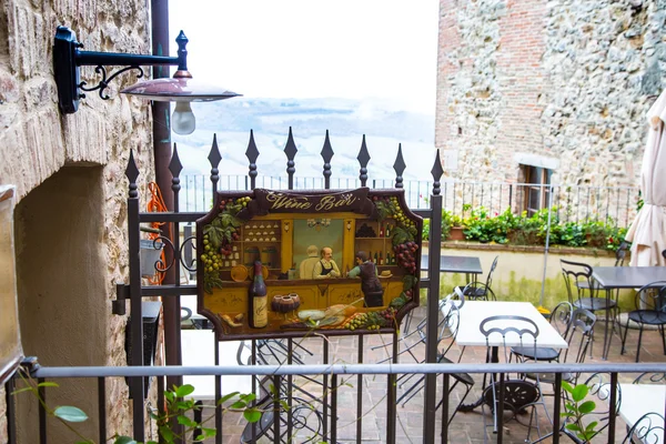 Fasada bar winny w Włochy — Zdjęcie stockowe