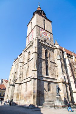 Romanya 'nın Brasov kentinde Siyah Kilise ve Biserica Neagra