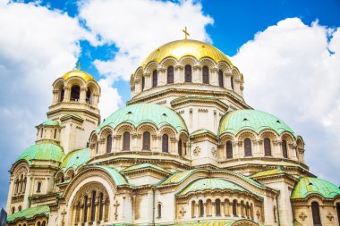 Architectural details of St. Alexander Nevski Cathedral in Sofia, Bulgaria clipart