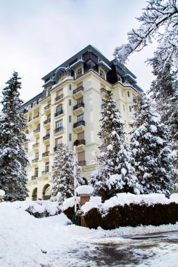 Güzel bina Chamonix şehirde, French Alps, Fransa