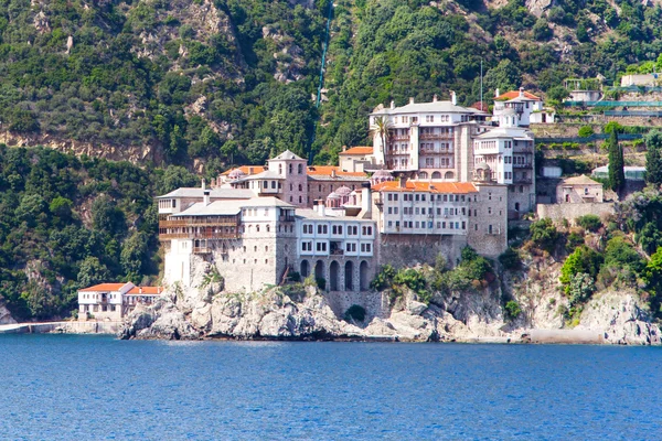 Monastero ortodosso di Agia Grigoriou sul Monte Athos, Calcidica, Grecia — Foto Stock