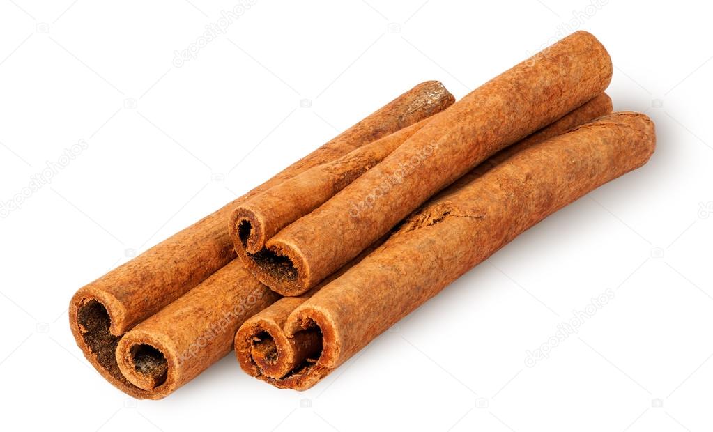 Heap of cinnamon sticks