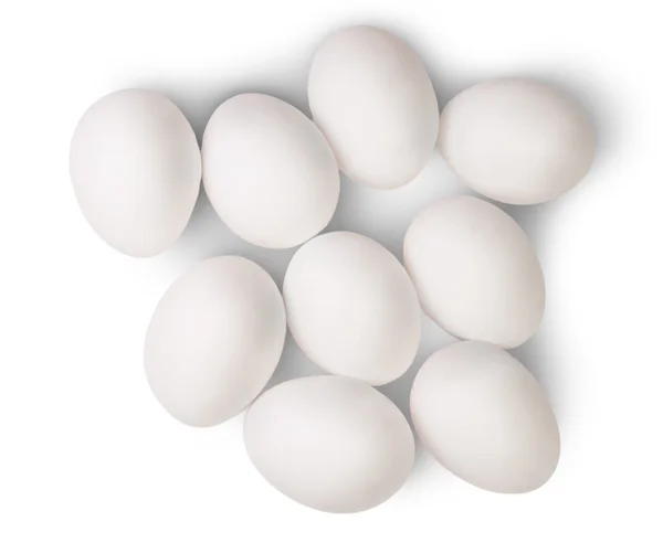Einige weiße Eier — Stockfoto