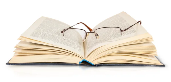 Açık kitap ve gözlük