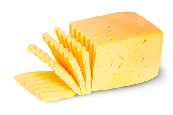 Kawałek plasterki sera — Zdjęcie stockowe