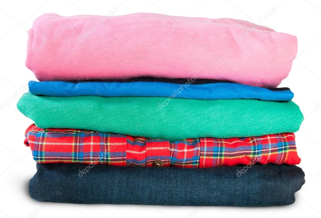 Stack Of Five Types Of Clothes